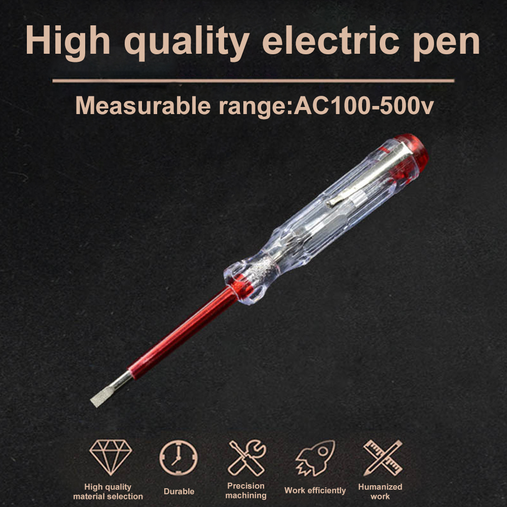 Circuit Test Pencil - Stylo de Test 100-500V, tournevis plat